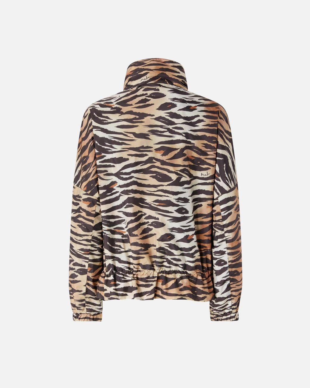 Pinko White Zipped Jacket With Tiger Print