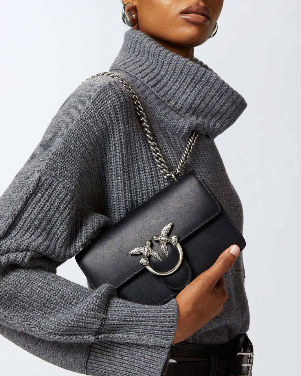 Pinko White Small Shoulder Bag Love Bag One Simply