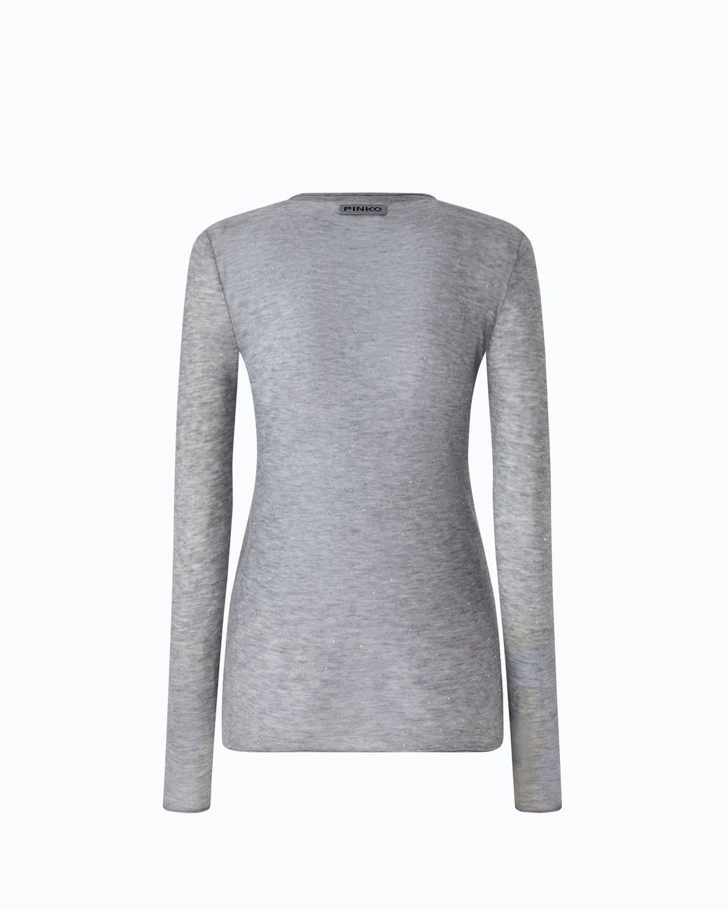 Pinko Gray Crew-neck Sweater With Sequins