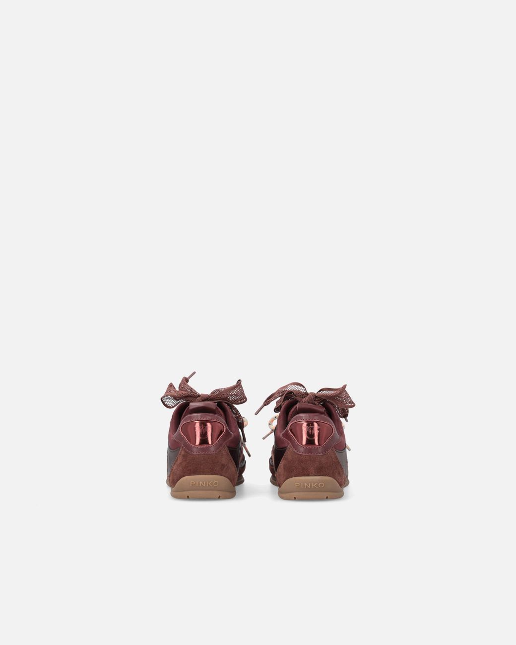 Pinko Brown Sneakers With Double Laces And Logo Details