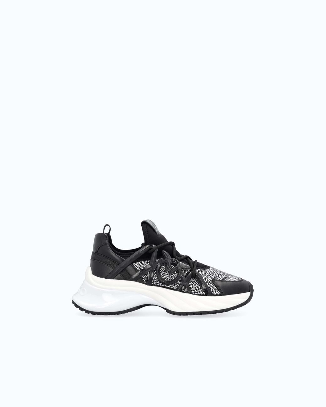 Pinko White Ariel Sneakers With Crystals