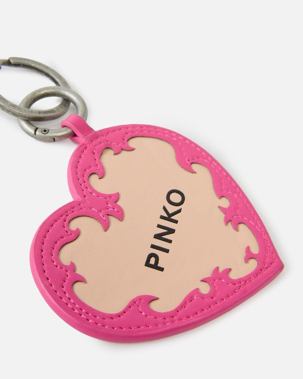 Pinko Pink Heart Keyring Charm
