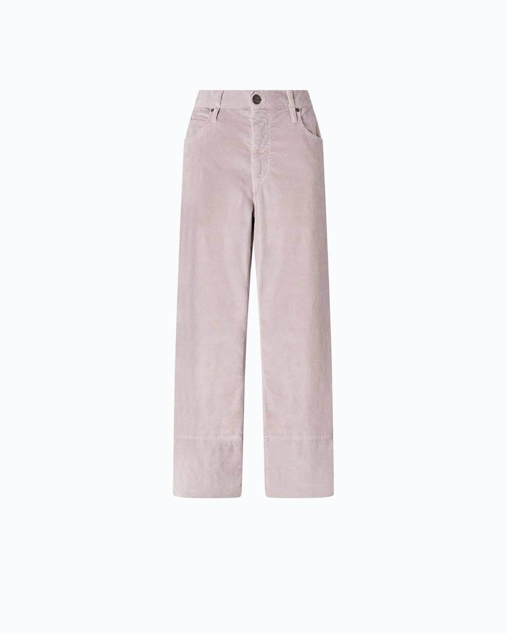 Pinko Pink Cropped Velvet Trousers With Leather Belt
