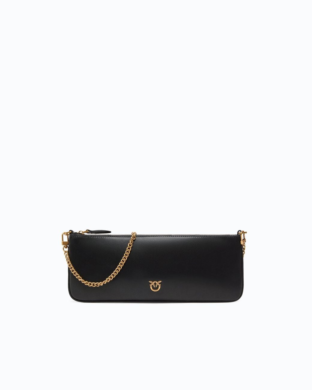 Pinko White New Horizontal Flat Leather Handbag