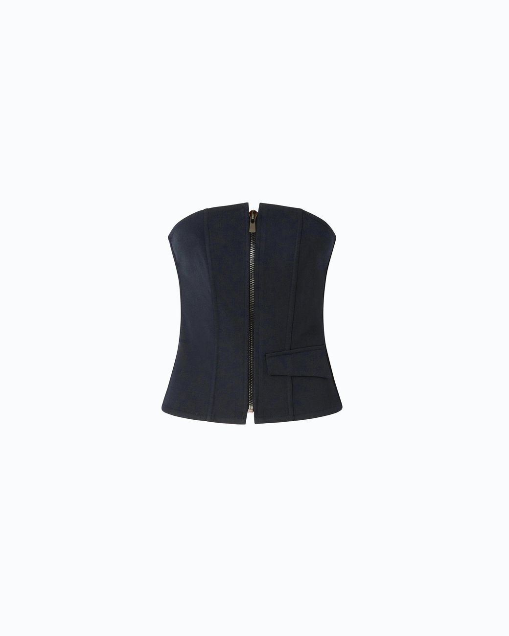 Pinko Blue Bustier Top With Zip
