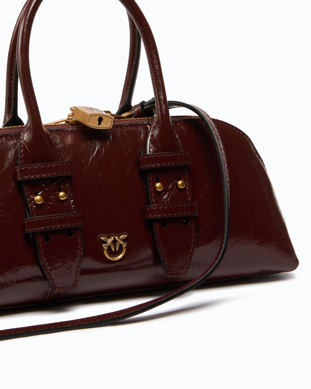 Pinko Brown Escape Bag Horizontal Small Handbag