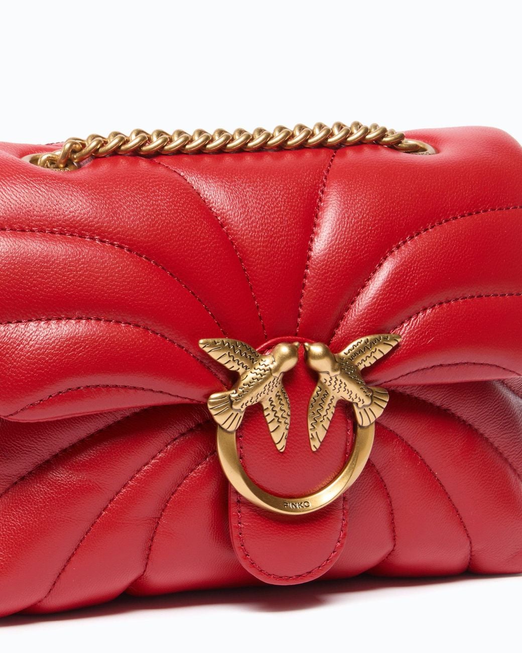 Pinko Red Small Love Puff Crossbody Bag