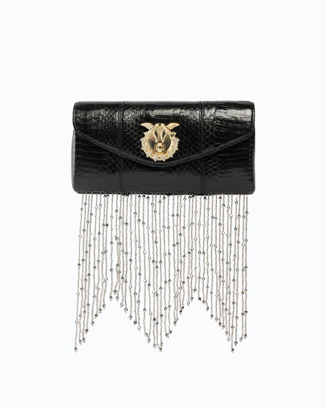 Pinko Black Galleria Love Bag Clutch Small Handbag