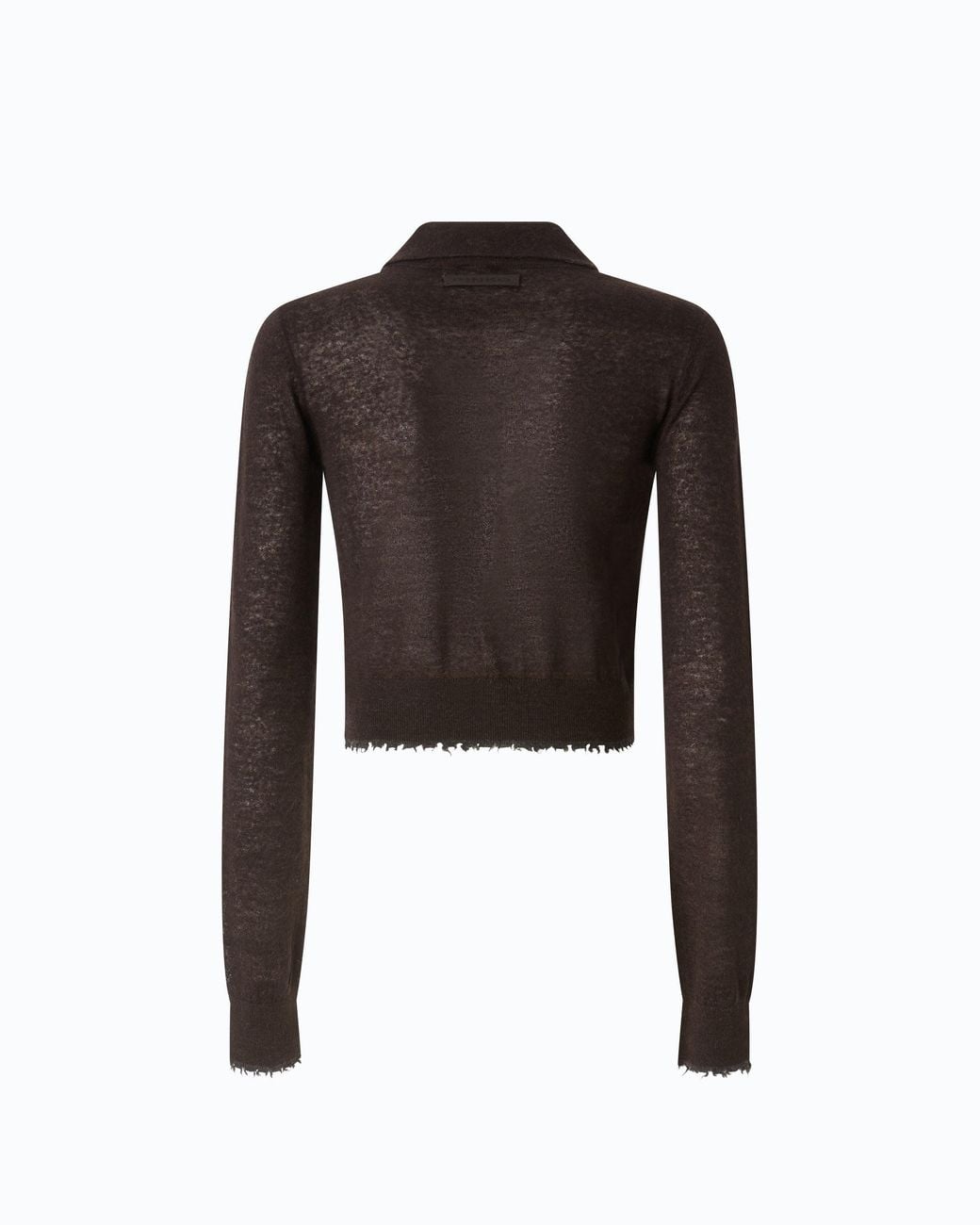Pinko Black Cropped Cardigan With Polo Collar