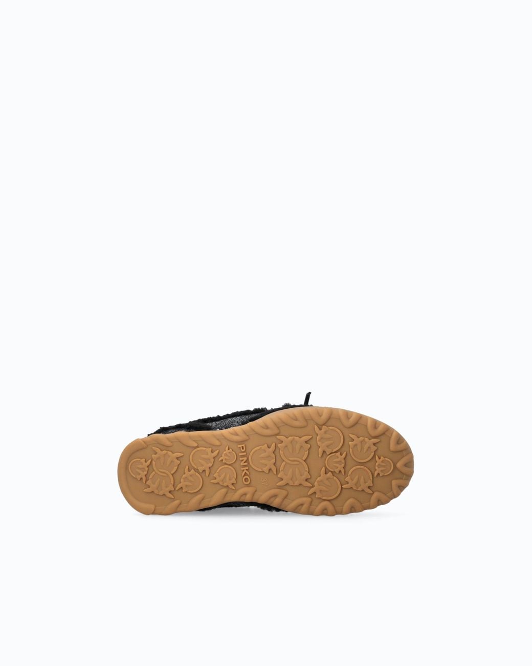 Pinko White Lather Sneakers With Faux Fur Details