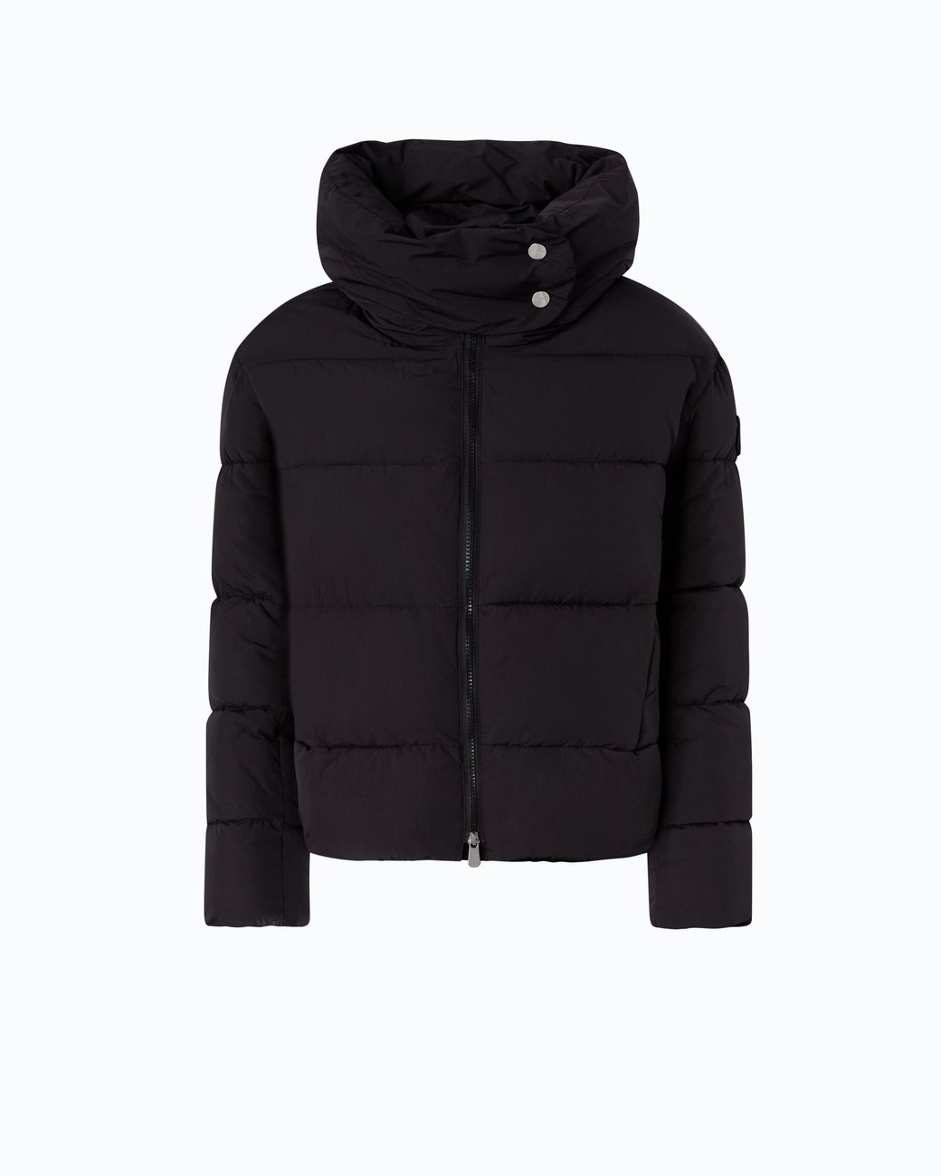 Pinko Blue Technical Canvas Jacket With Hood