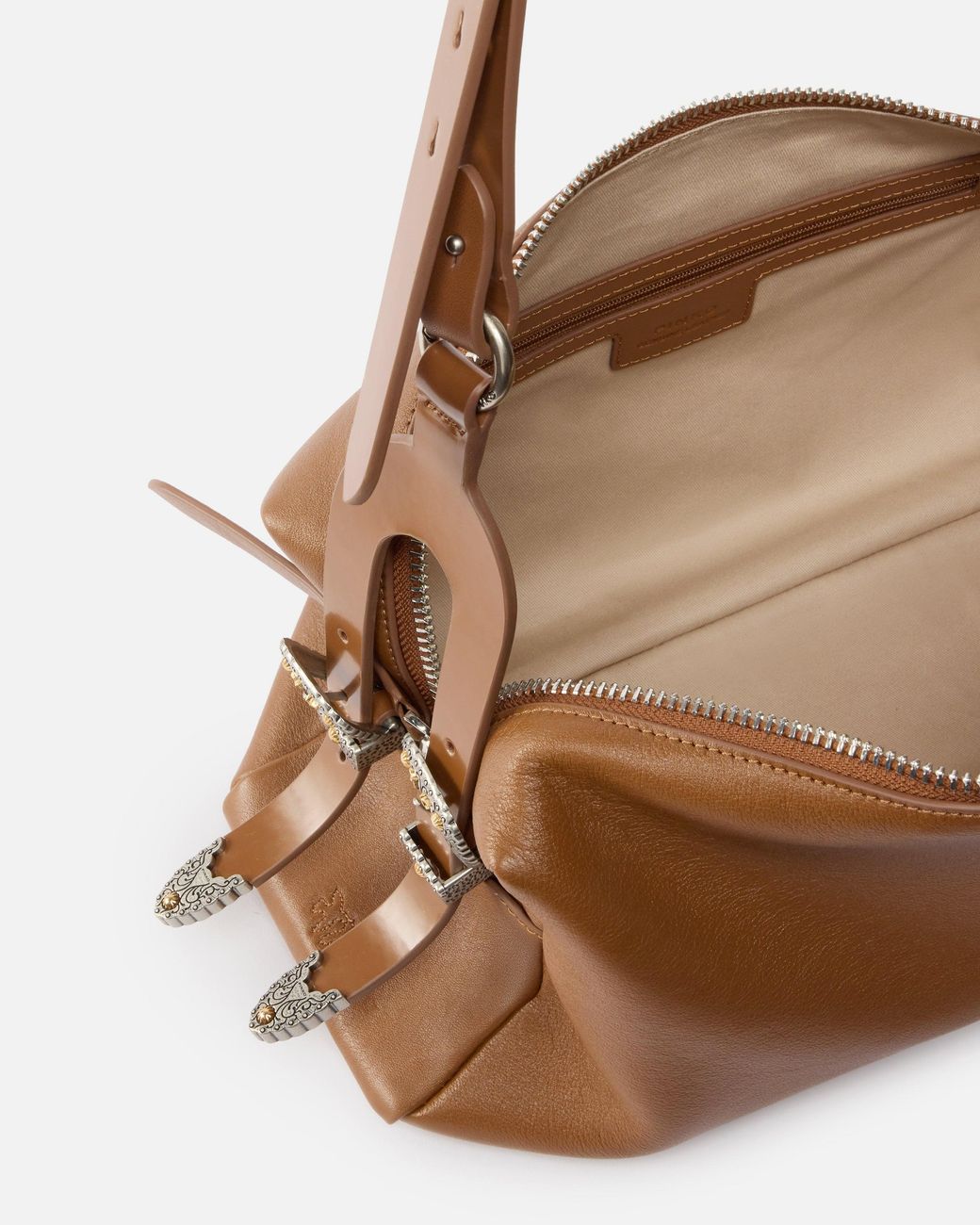 Pinko White Keeper Bag Medium Shoulder Bag