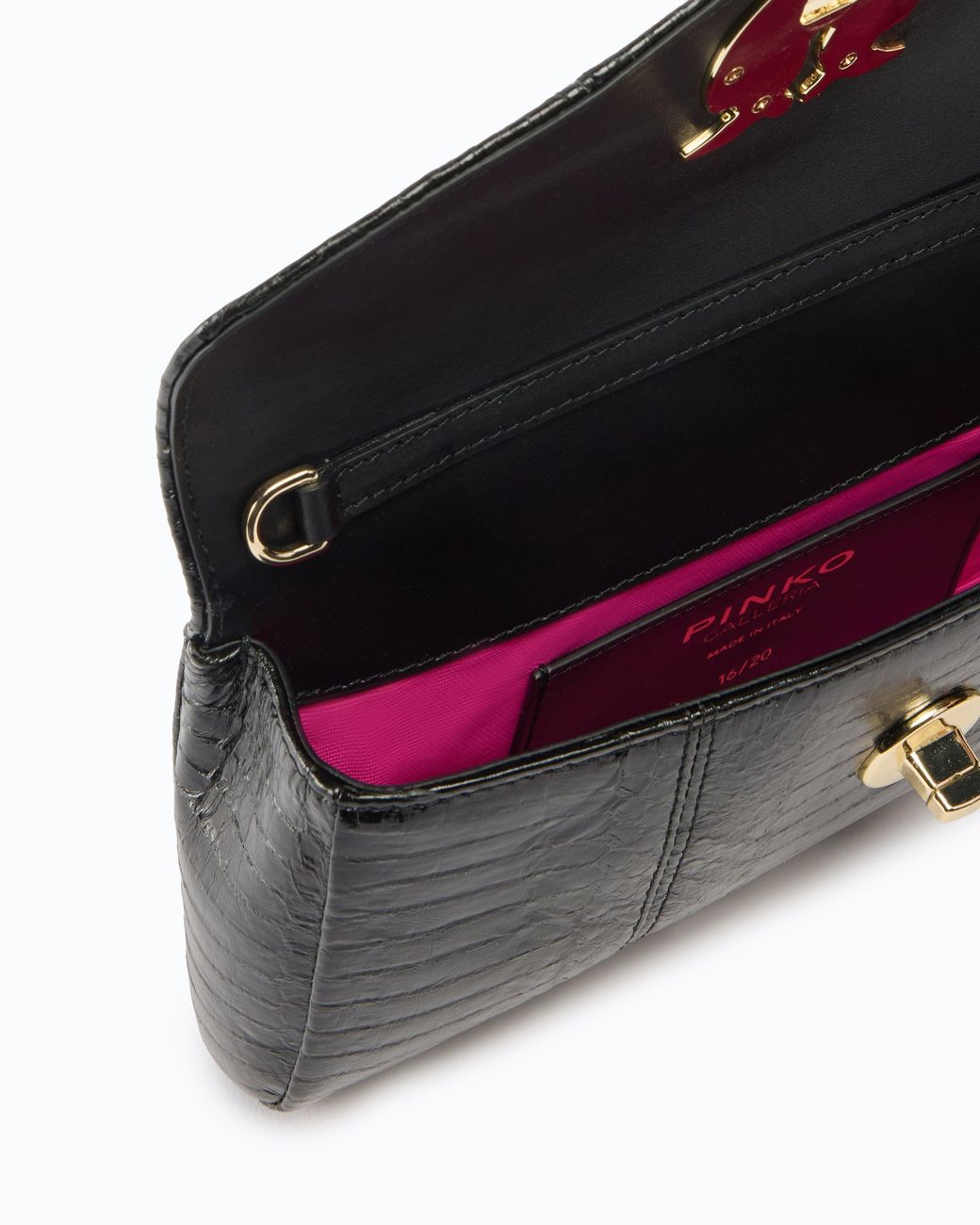 Pinko Black Galleria Love Bag Clutch Small Handbag