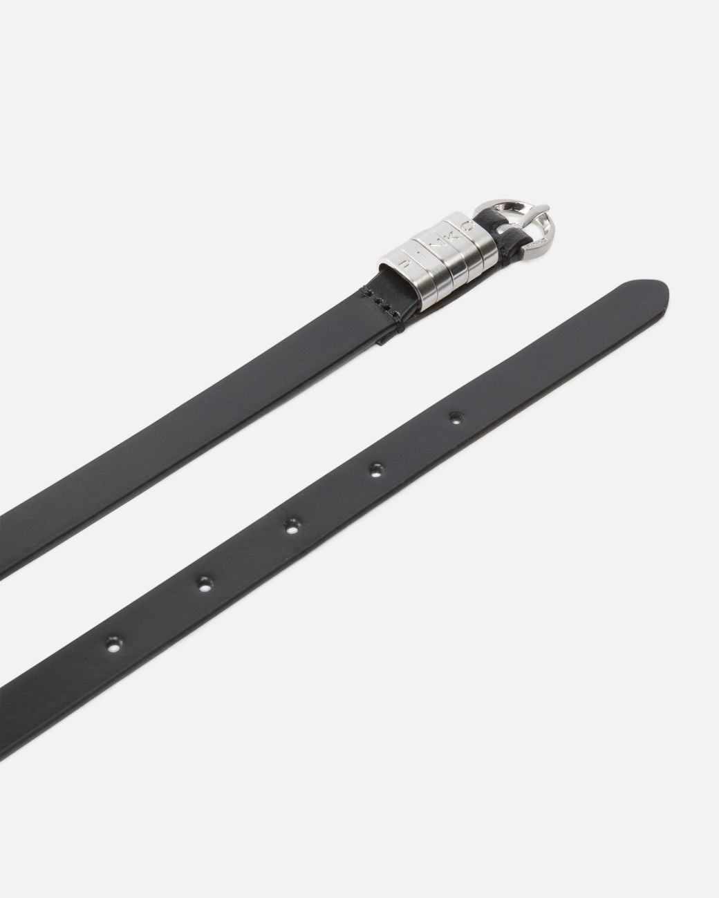 Pinko Black 1.2-Cm Belt With Lettering Logo