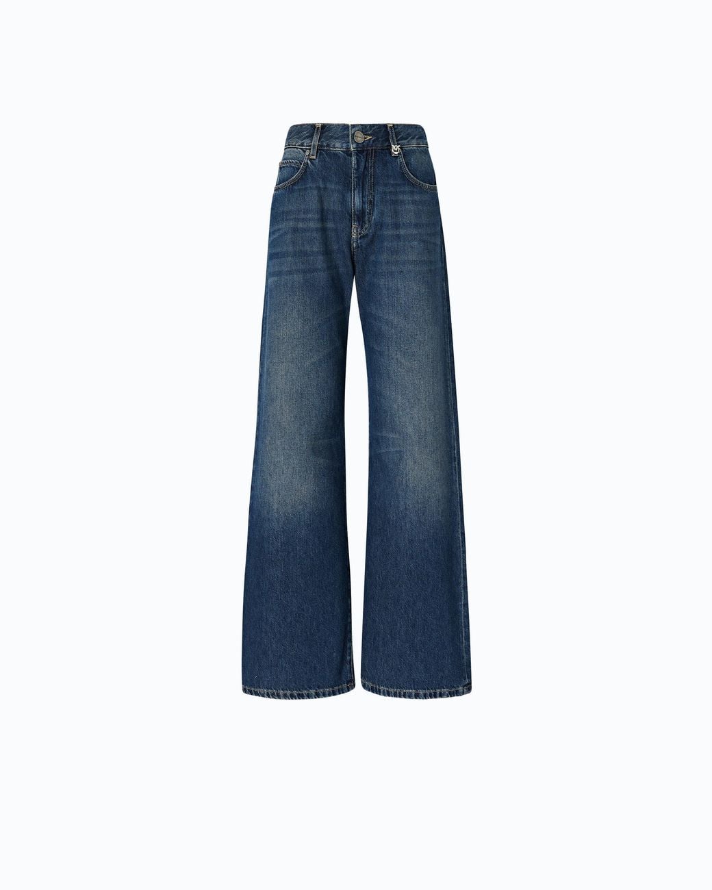Pinko Blue Wide-Leg Soft Denim Jeans