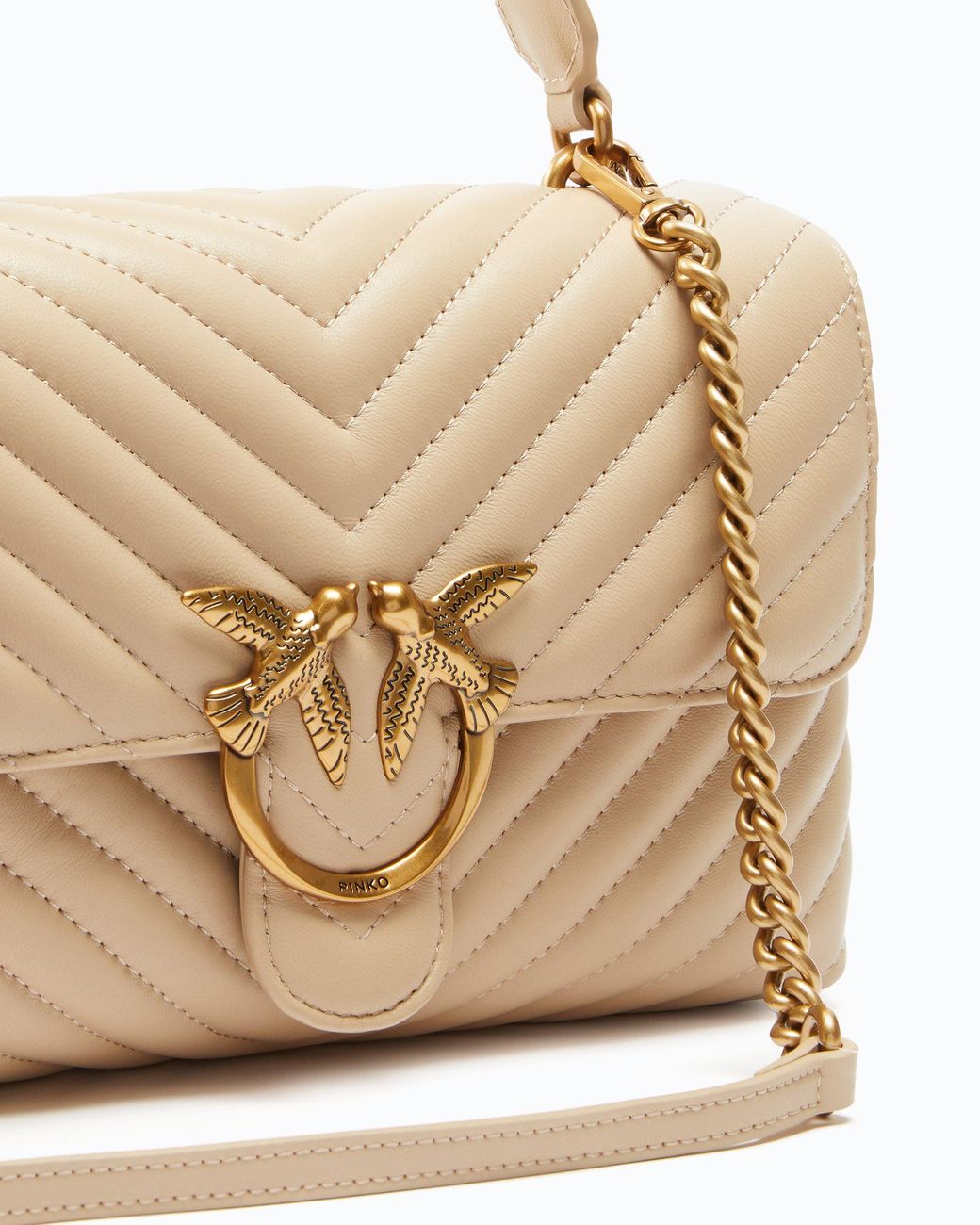 Pinko Natural Classic Lady Love Bag Puff Chevron