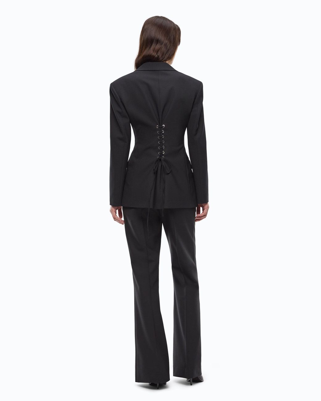 Pinko Black Slim-Fit Jacket With Bustier Design