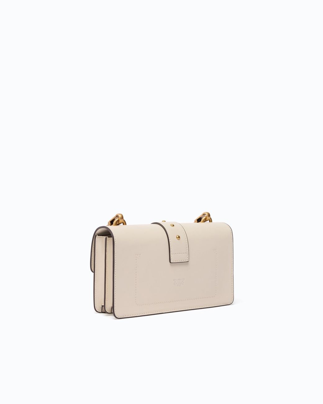 Pinko White Small Love Bag One Leather Shoulder Bag With New Buckle