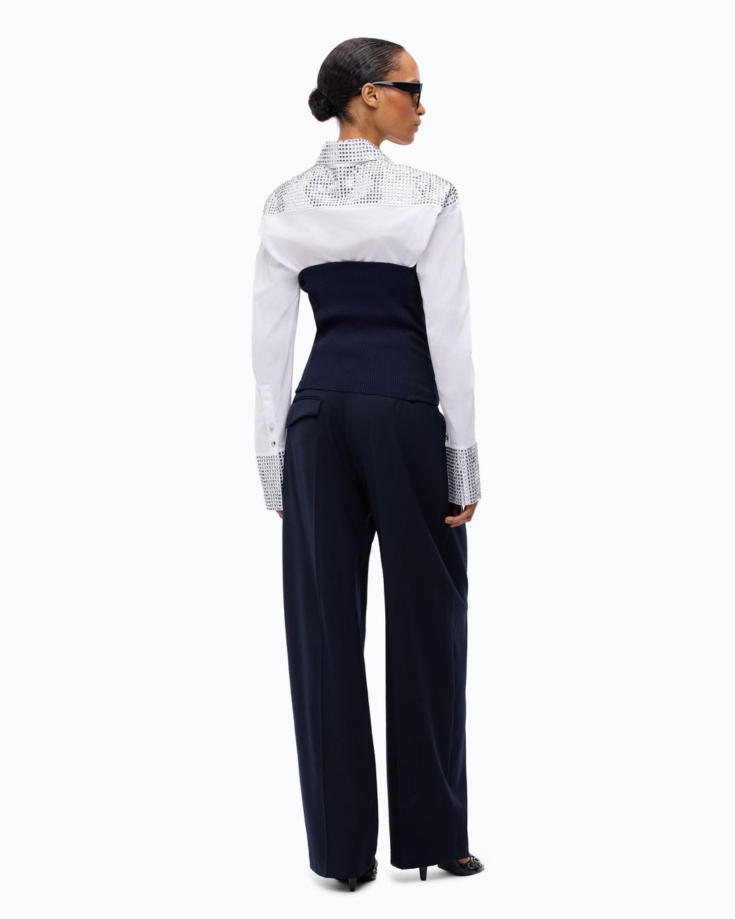 Pinko Blue Bustier Top With Zip