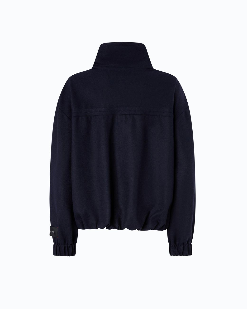 Pinko Blue Oversized Flannel Bomber Jacket