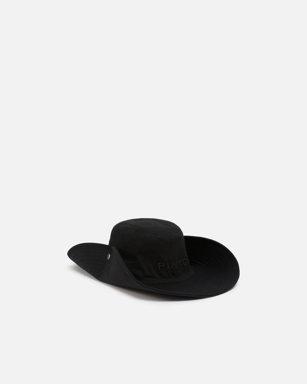 Pinko Black Country Hat With Embroidered Logo
