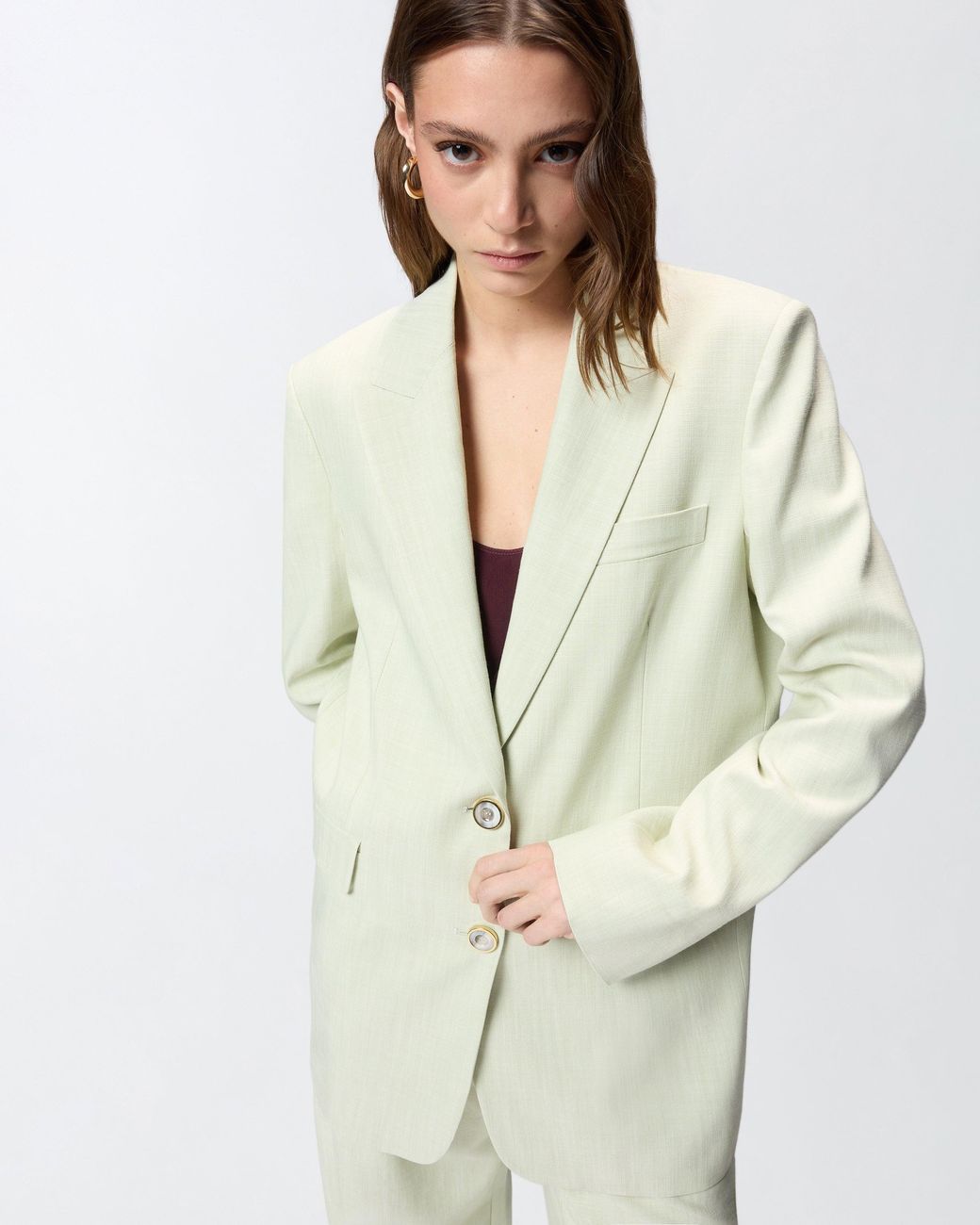 Pinko Multicolor Single-Breasted Jacket With A Rustic Effect