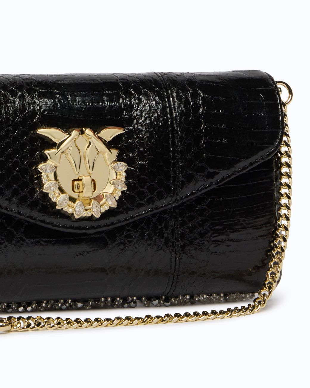 Pinko Black Galleria Love Bag Clutch Small Handbag