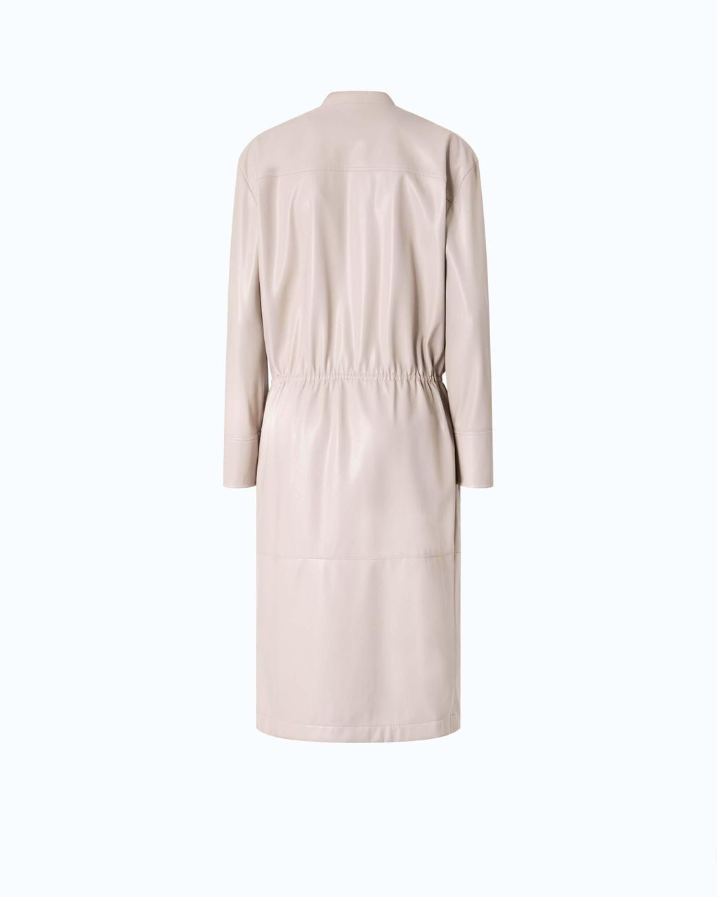 Pinko Pink Leather-Effect Midi Dress With Zip