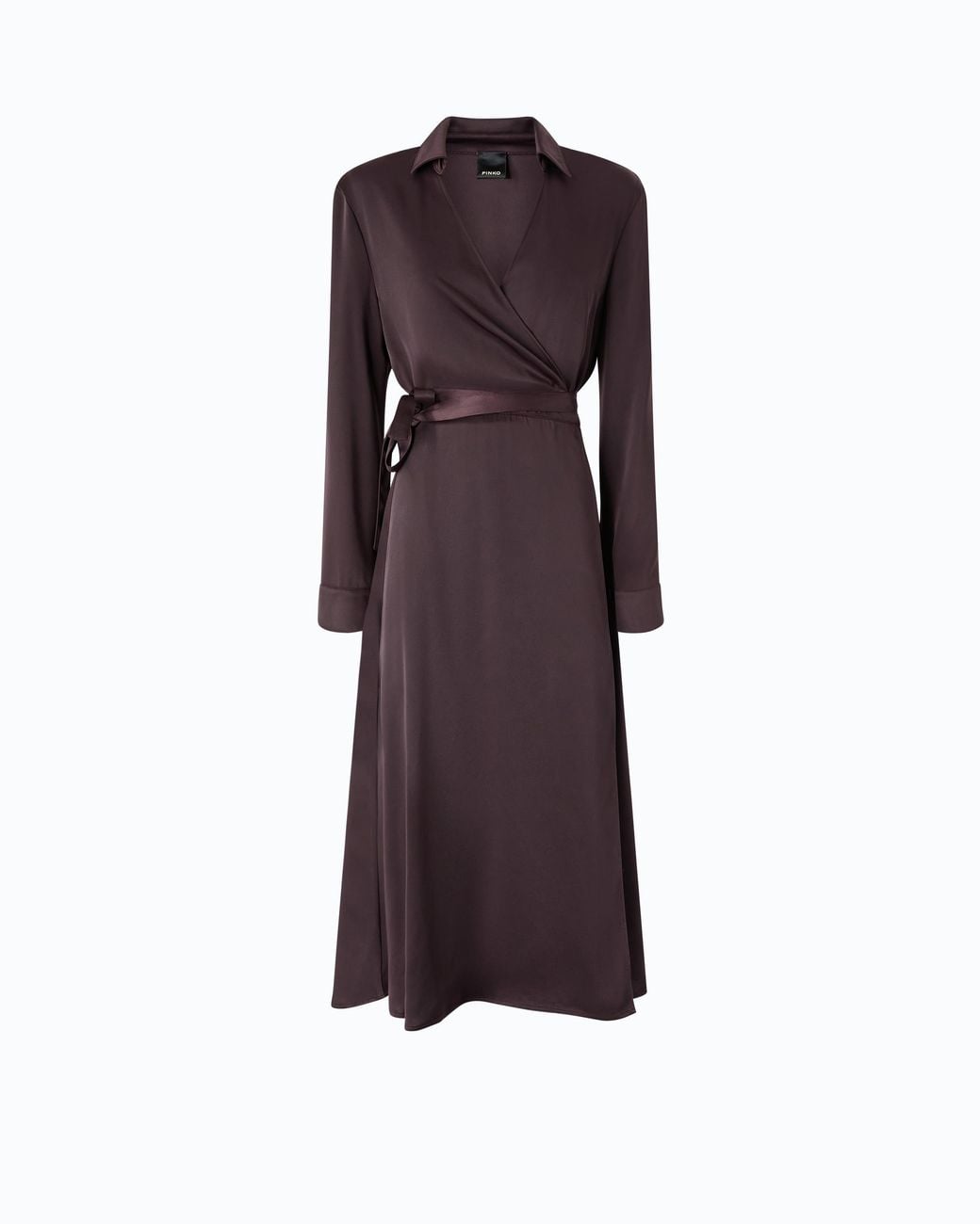 Pinko Purple Midi Wrap Dress With Belt