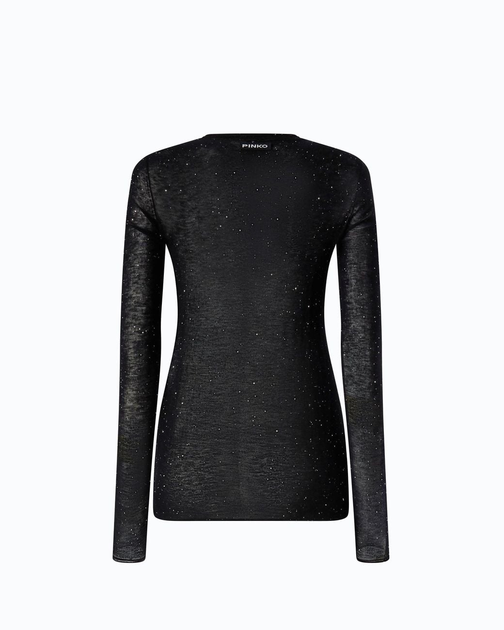 Pinko Black Crew-Neck Sweater With Sequins