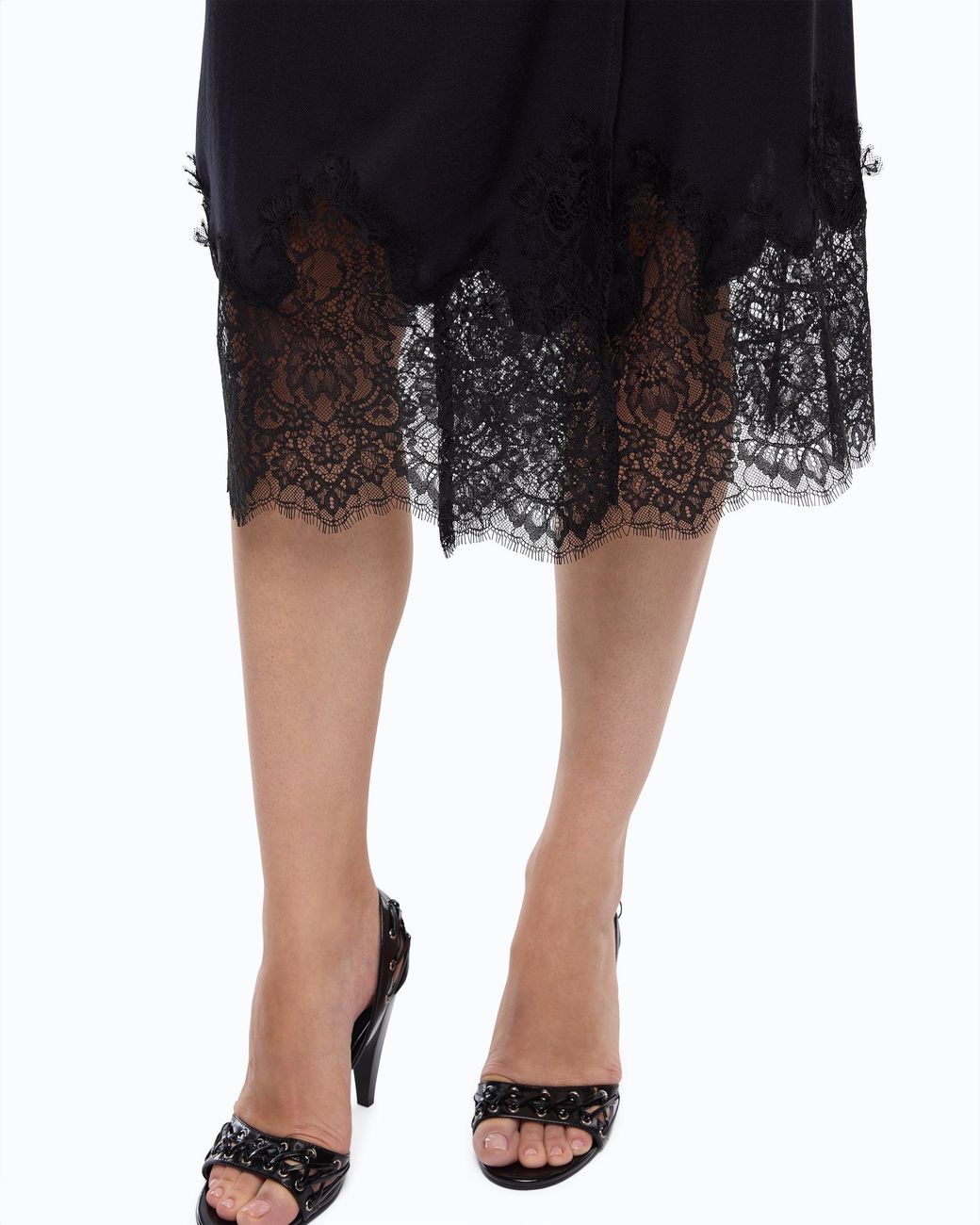 Pinko Blue Midi Dress With Lace Details