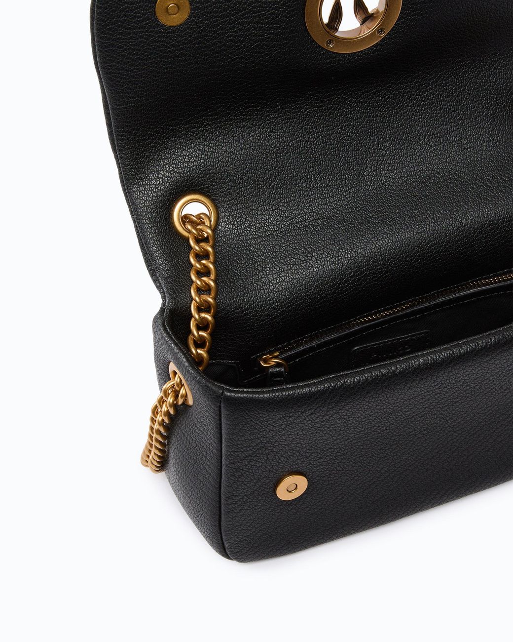 Pinko Black Mini Love Bag Click Soft Horizontal Crossbody Bag