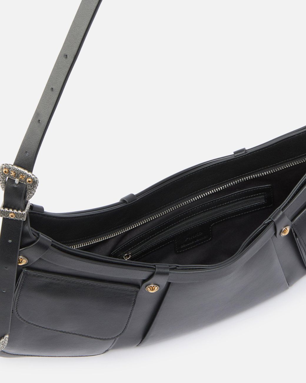 Pinko Black Pocket Body Bag Large Shoulder Bag