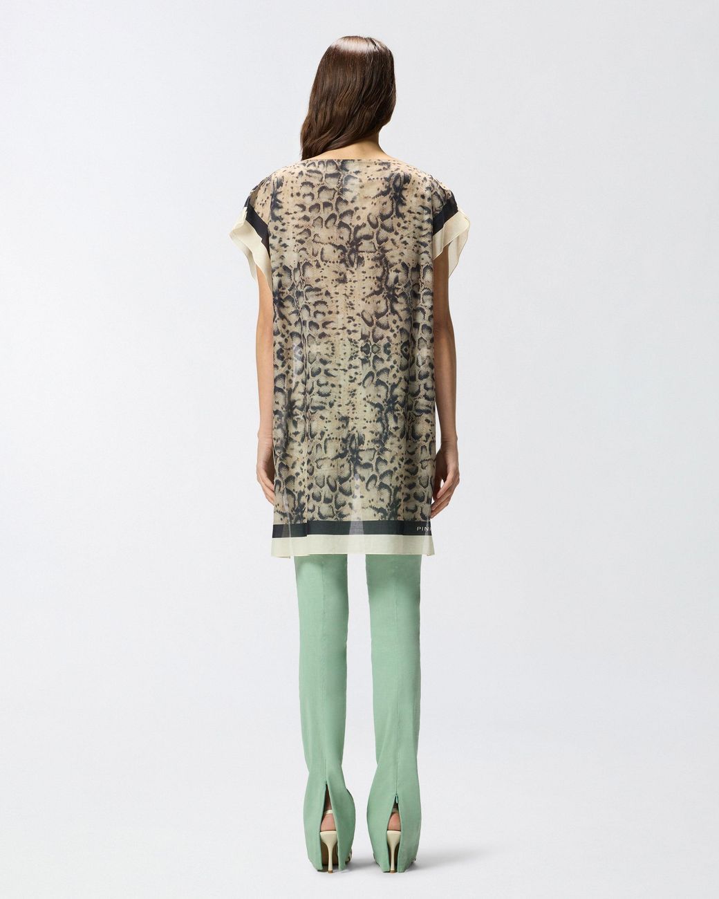 Pinko Natural Kaftan With Snake Print