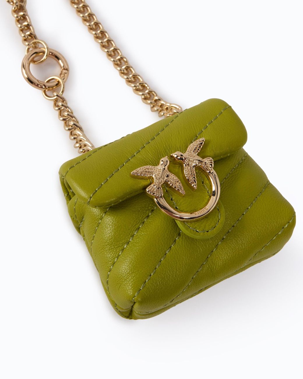 Pinko White Nano Love Bag Puff Accessory