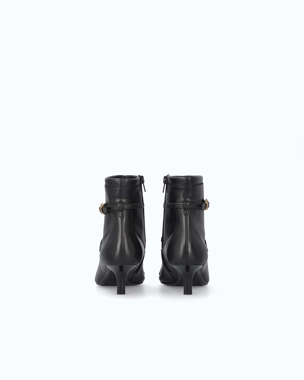 Pinko White Boots With Straps And Jewel Studs