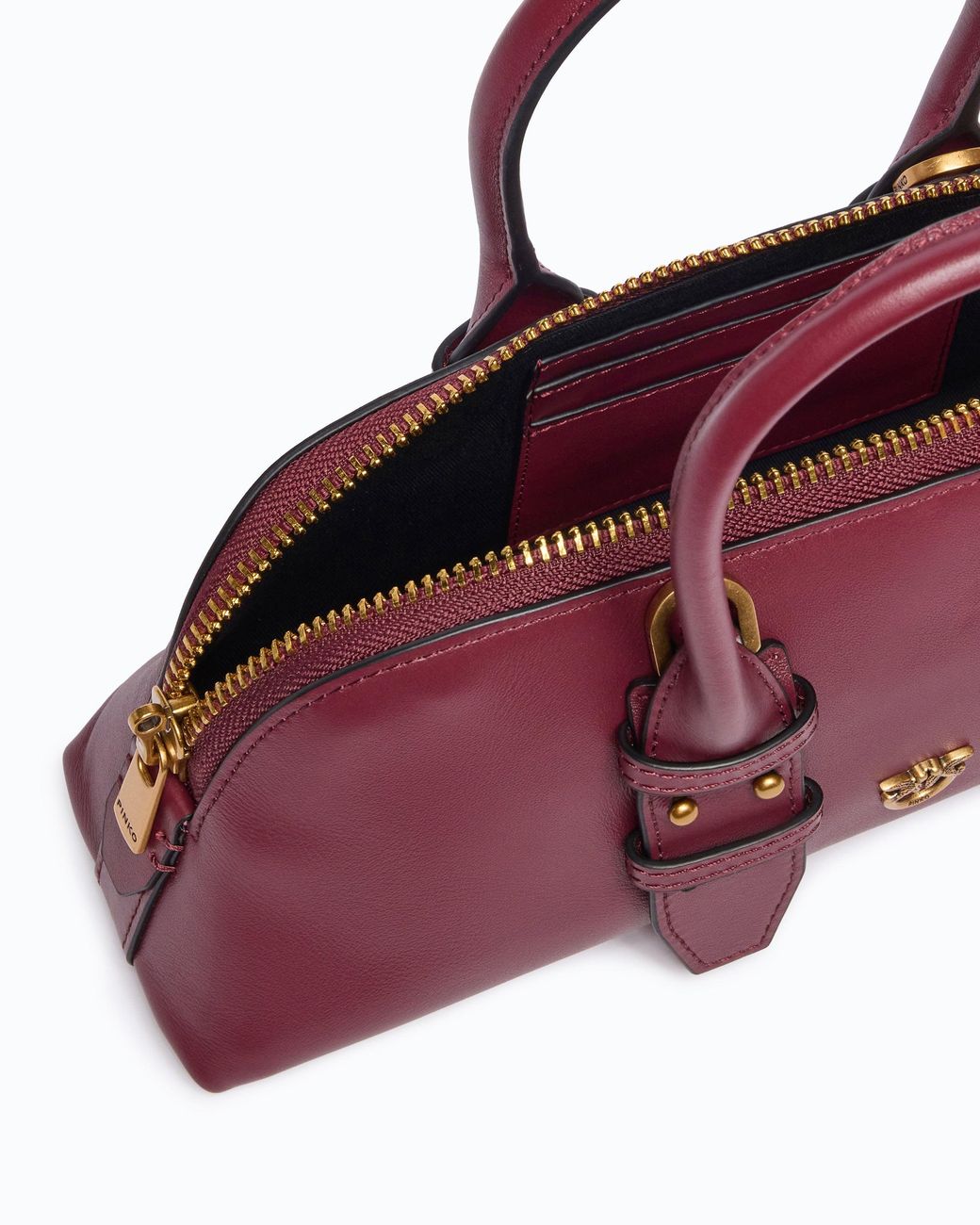 Pinko Purple Small Leather Escape Bag