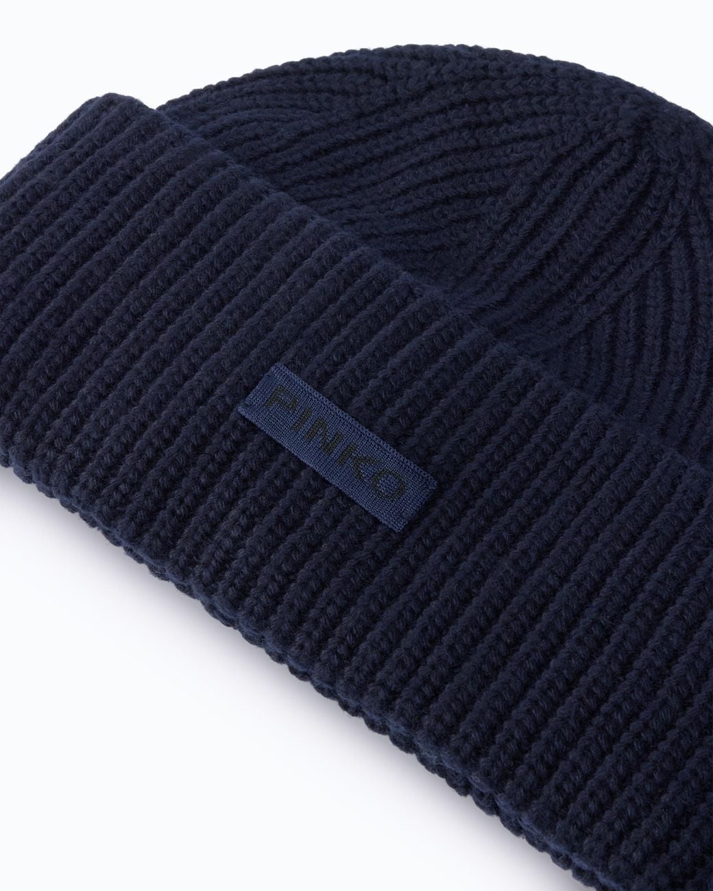 Pinko Blue Beanie With Logo Lettering