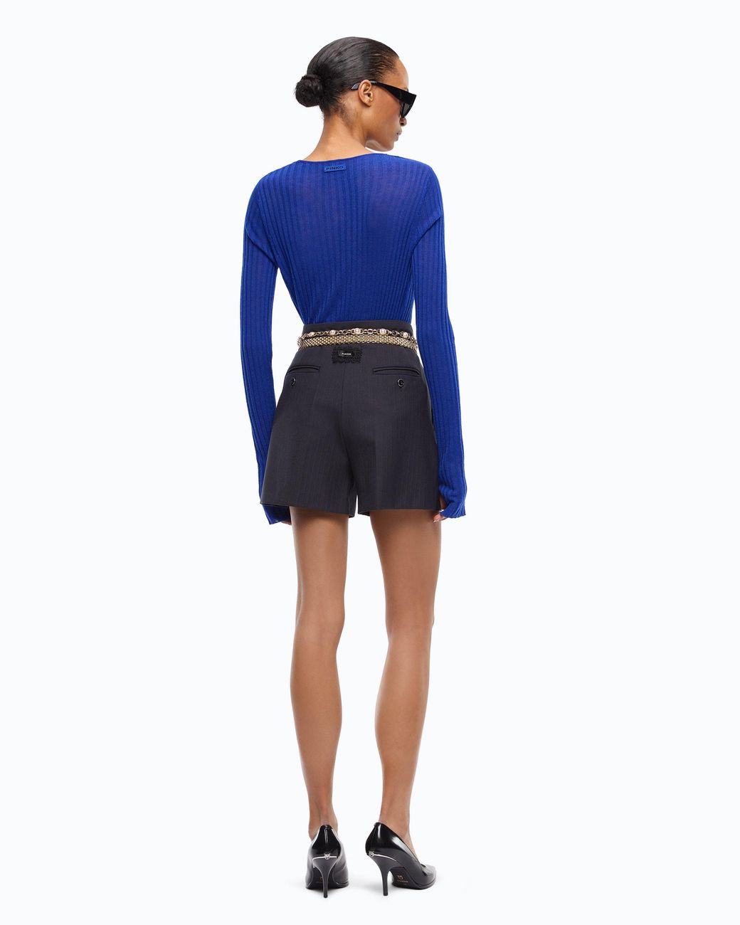 Pinko Blue Tailored Shorts