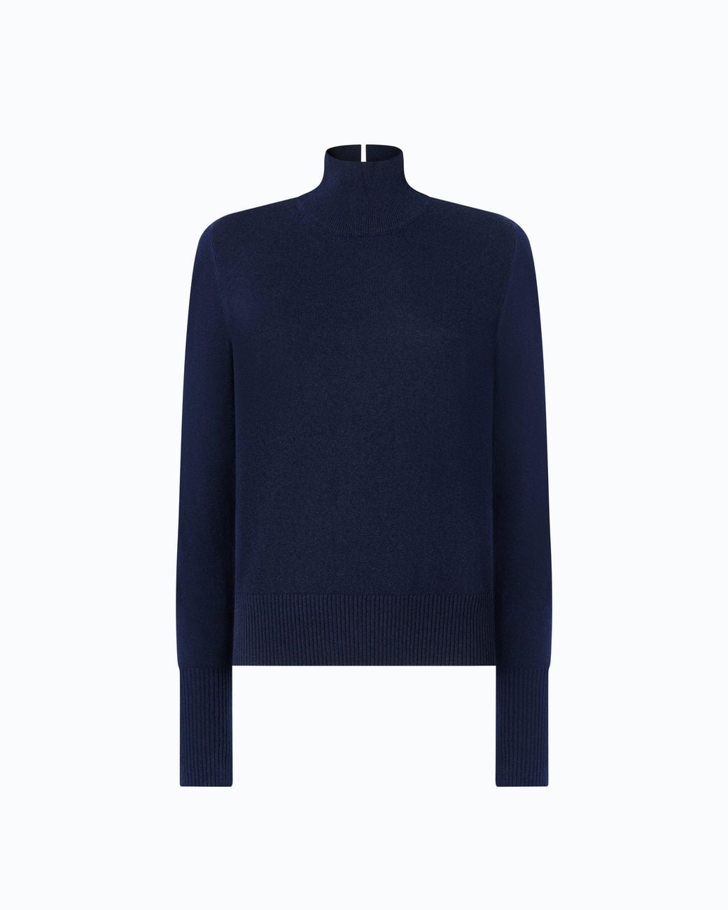 Pinko Blue Wool And Cashmere Turtleneck Sweater