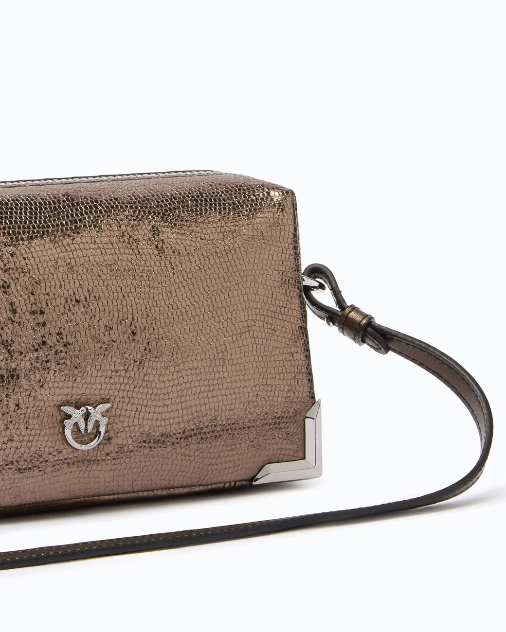 Pinko White Mini Crossbody Boston Bag