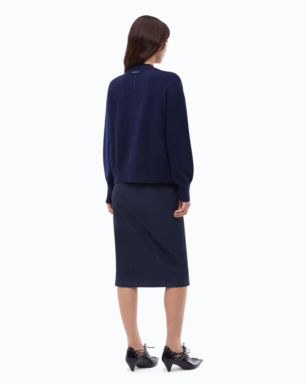 Pinko Blue Wool And Cashmere Cardigan
