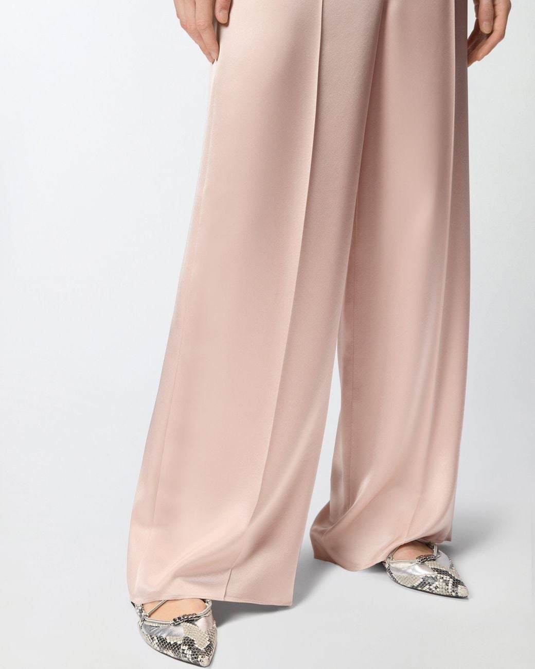 Pinko Pink Satin Trousers