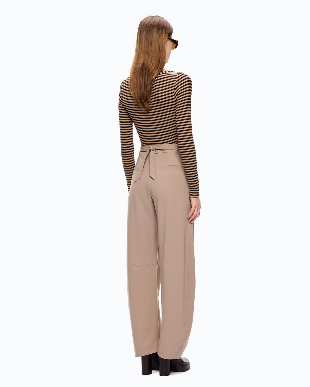 Pinko White Trousers With Belt