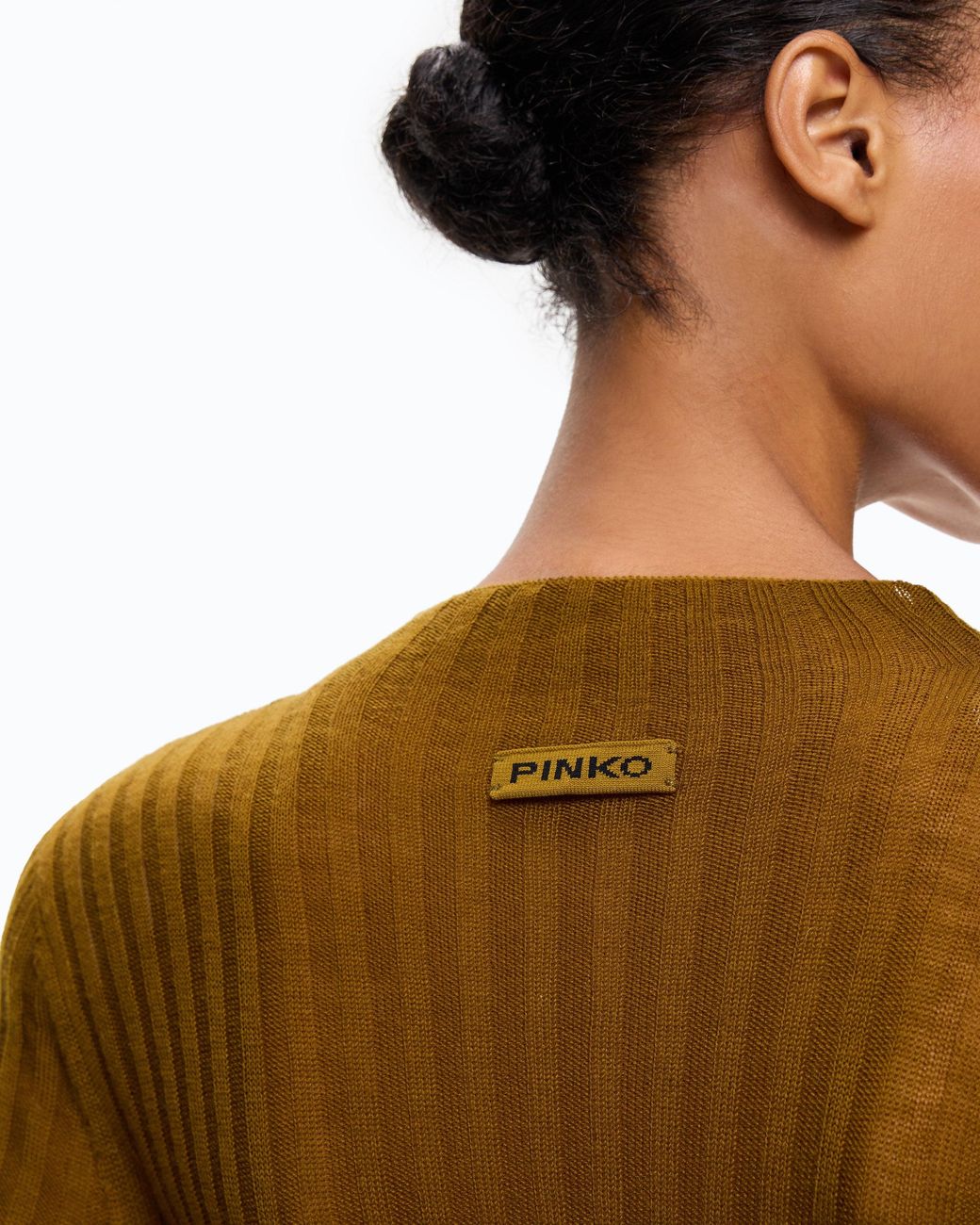 Pinko Natural Lightweight Ribbed Sweater