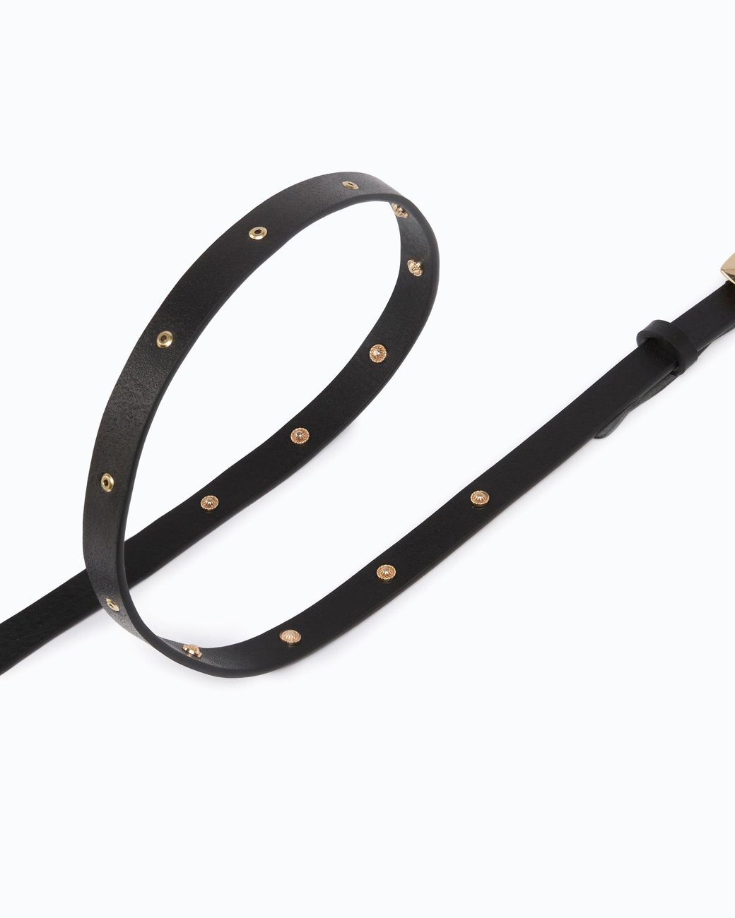Pinko White Belt With Jewel Studs, 1 Cm