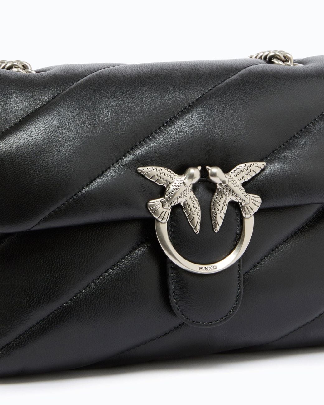Pinko Black Classic Love Bag Puff Maxi Quilt