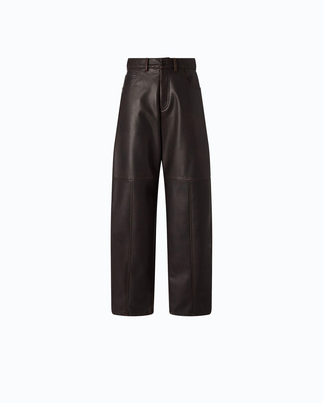Pinko Brown Barrel-Fit Trousers