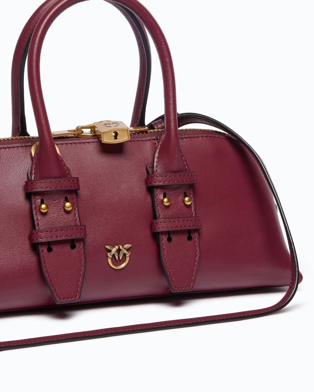 Pinko Purple Small Leather Escape Bag