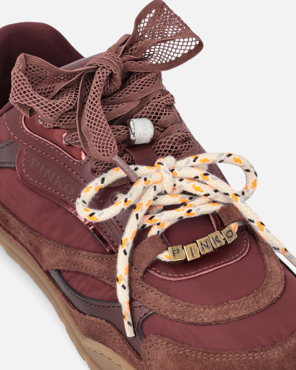 Pinko Brown Sneakers With Double Laces And Logo Details